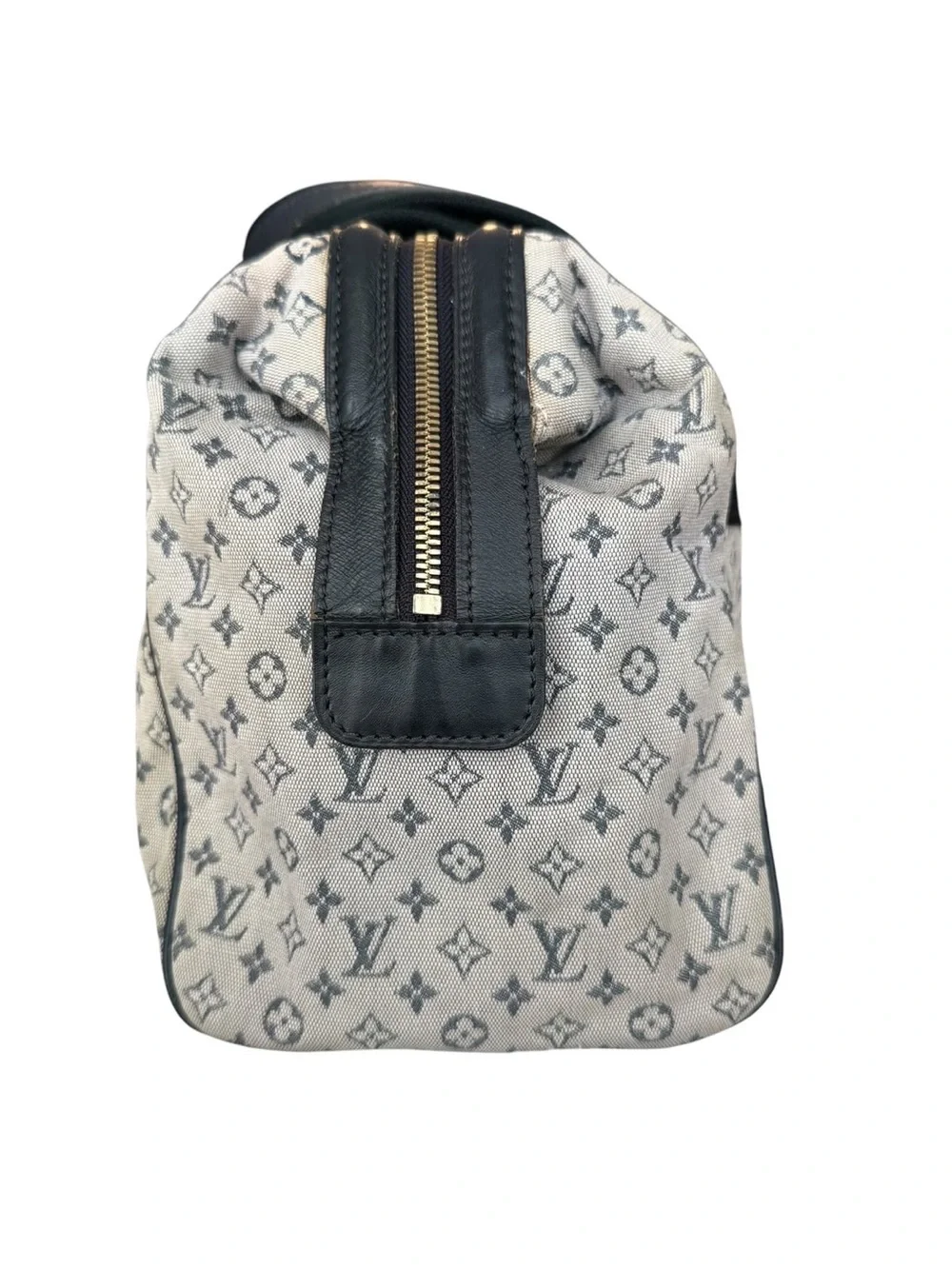 Louis Vuitton Josephine Mini lin Monogram Canvas Satchel in Beige and Black